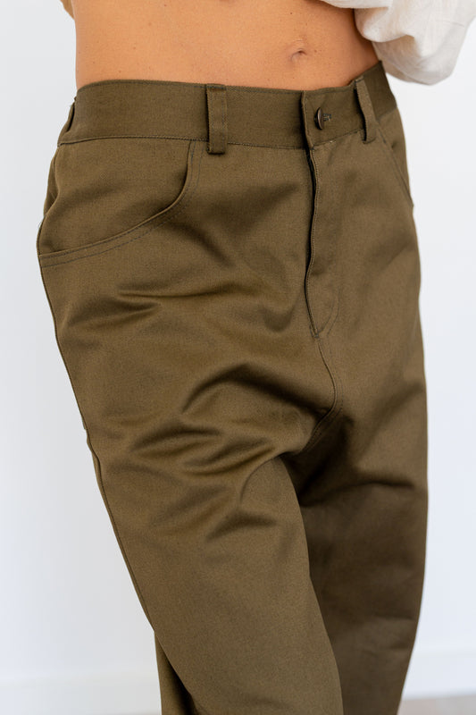 Verso Trousers Brown Cotton