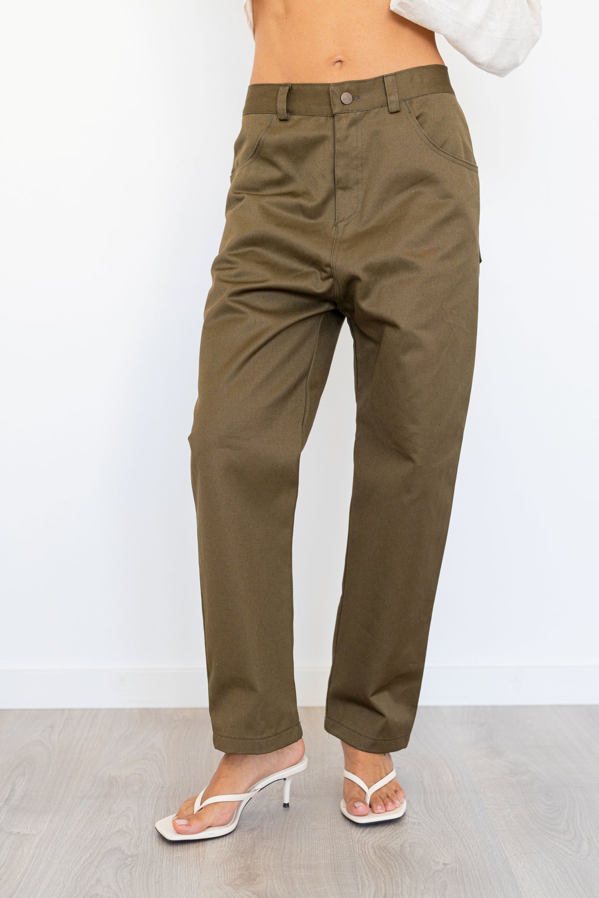 Verso Trousers Brown Cotton