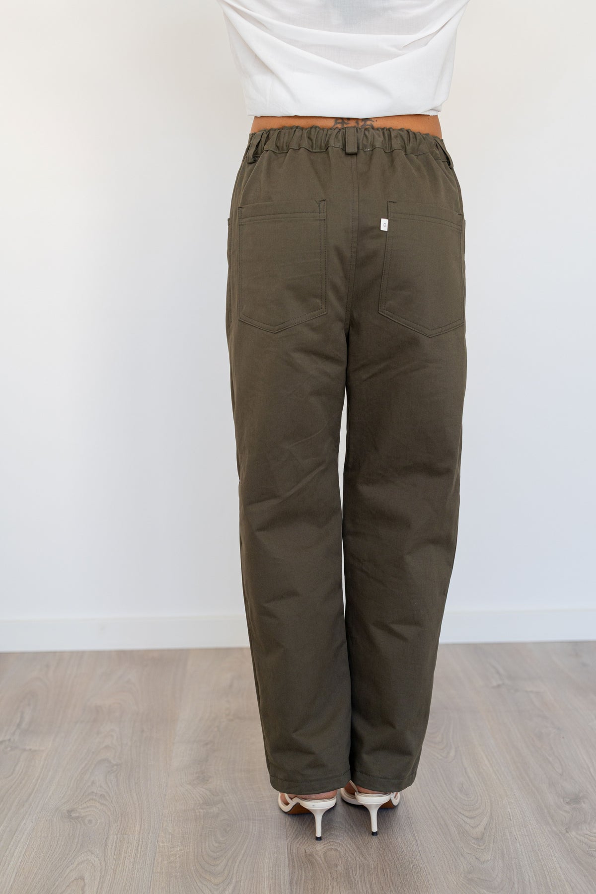 Verso Trousers Green Cotton
