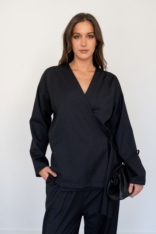 Silence Kimono Dark Wool