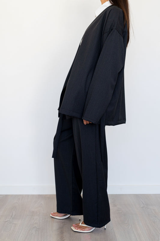 Column Trousers Dark Wool